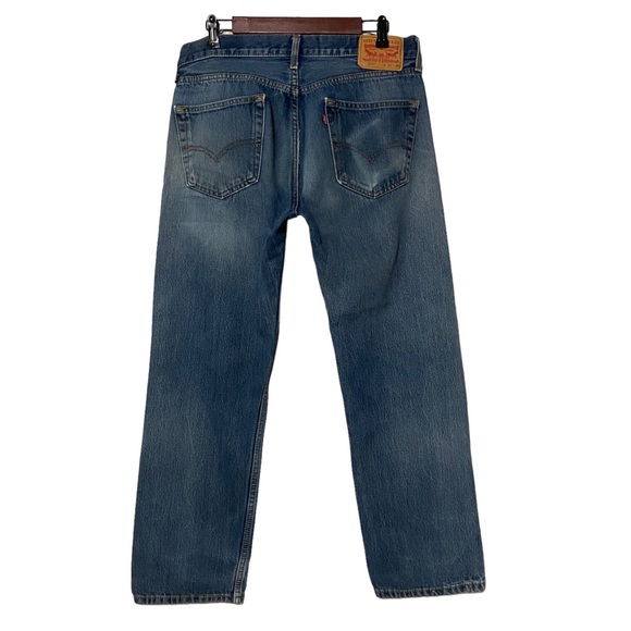 Levi’s 505 Regular Fit Straight Leg Jeans Blue - Picture 13 of 15